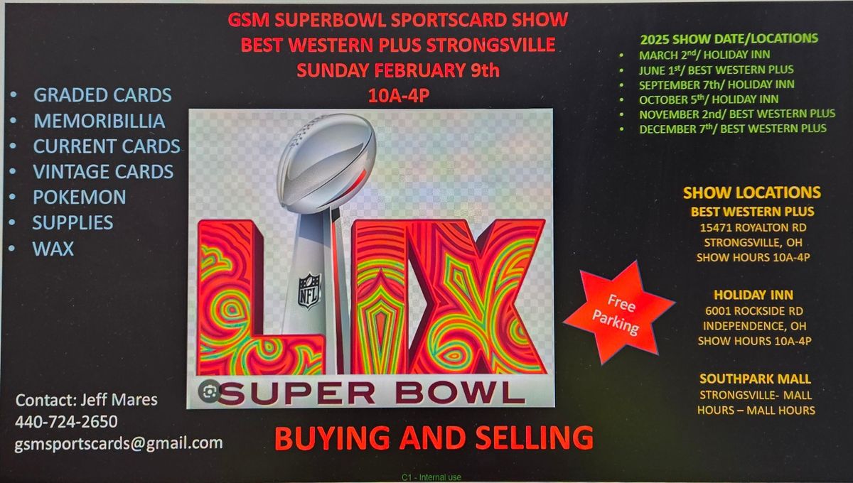 GSM Sportscard Superbowl Show