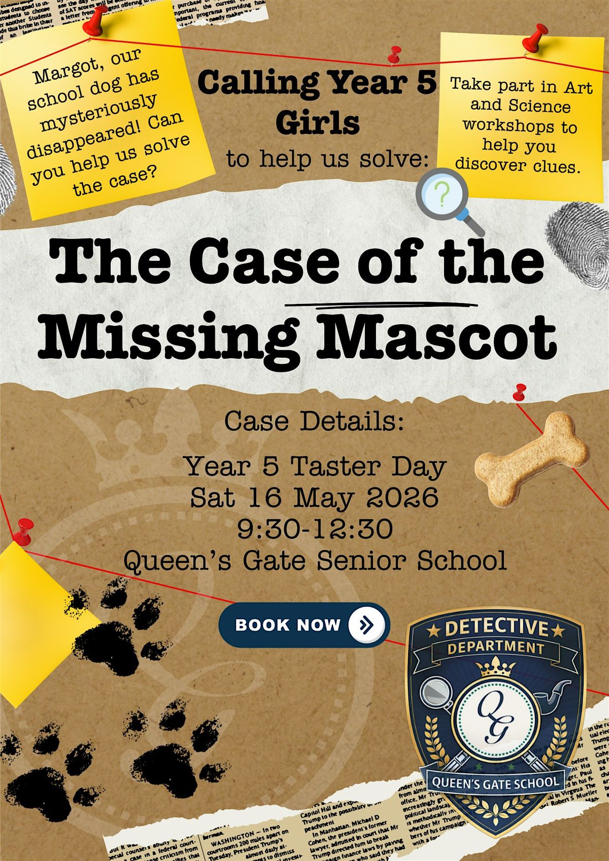 QG Taster Day: The Case of the Missing Mascot, Queen's Gate Senior ...