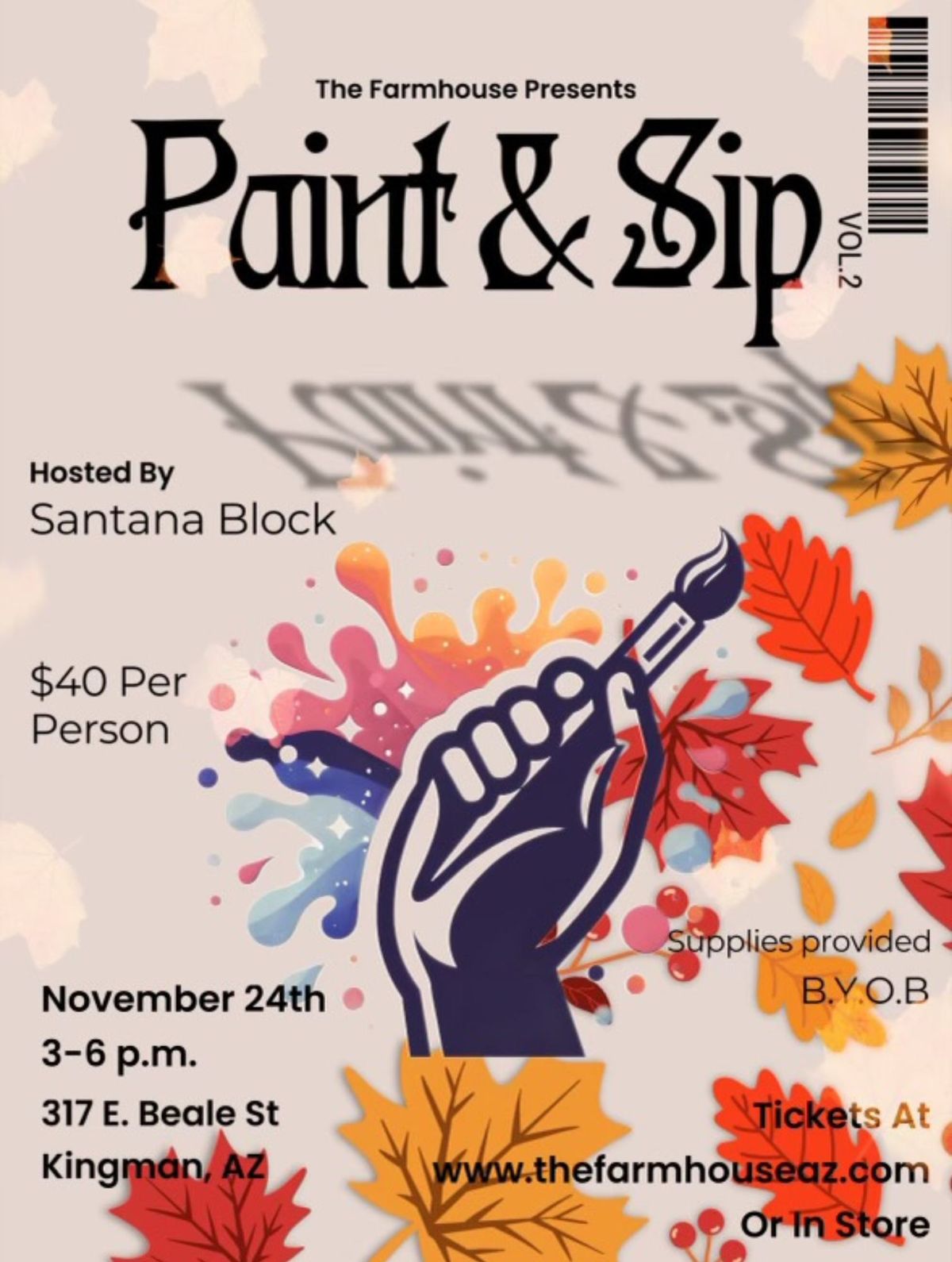 Paint & Sip With Santana Block