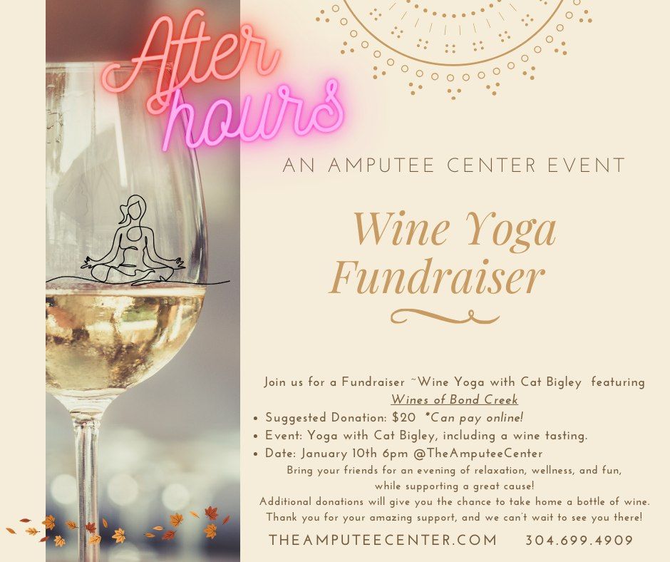 Wine Yoga Fundraiser at The Amputee Center