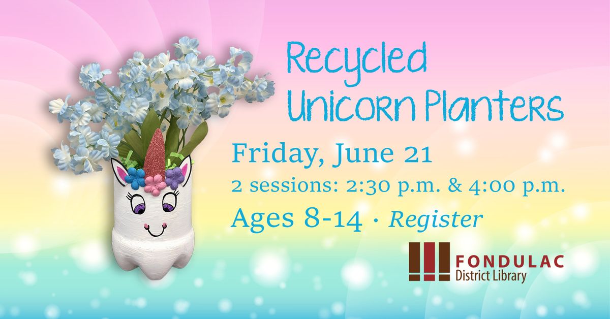 Recycled Unicorn Planters