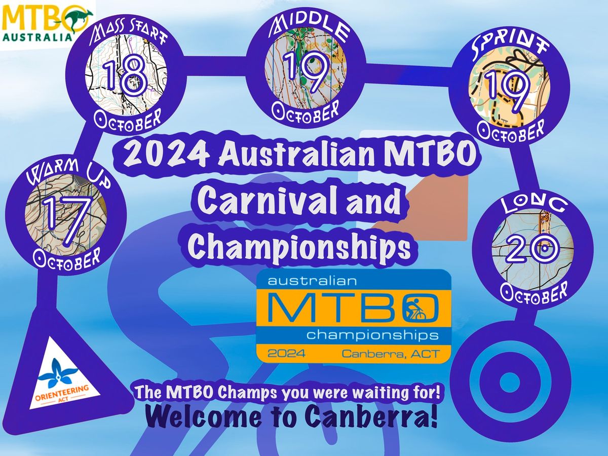 2024 Australian Mountain Bike Orienteering Carnival, 17-20 October, Canberra