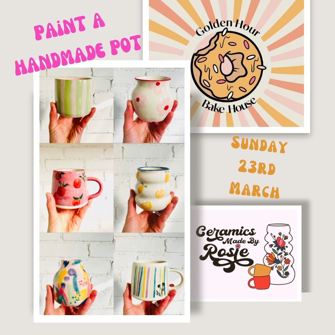 Paint a Handmade Pot at Golden Hour Bake House