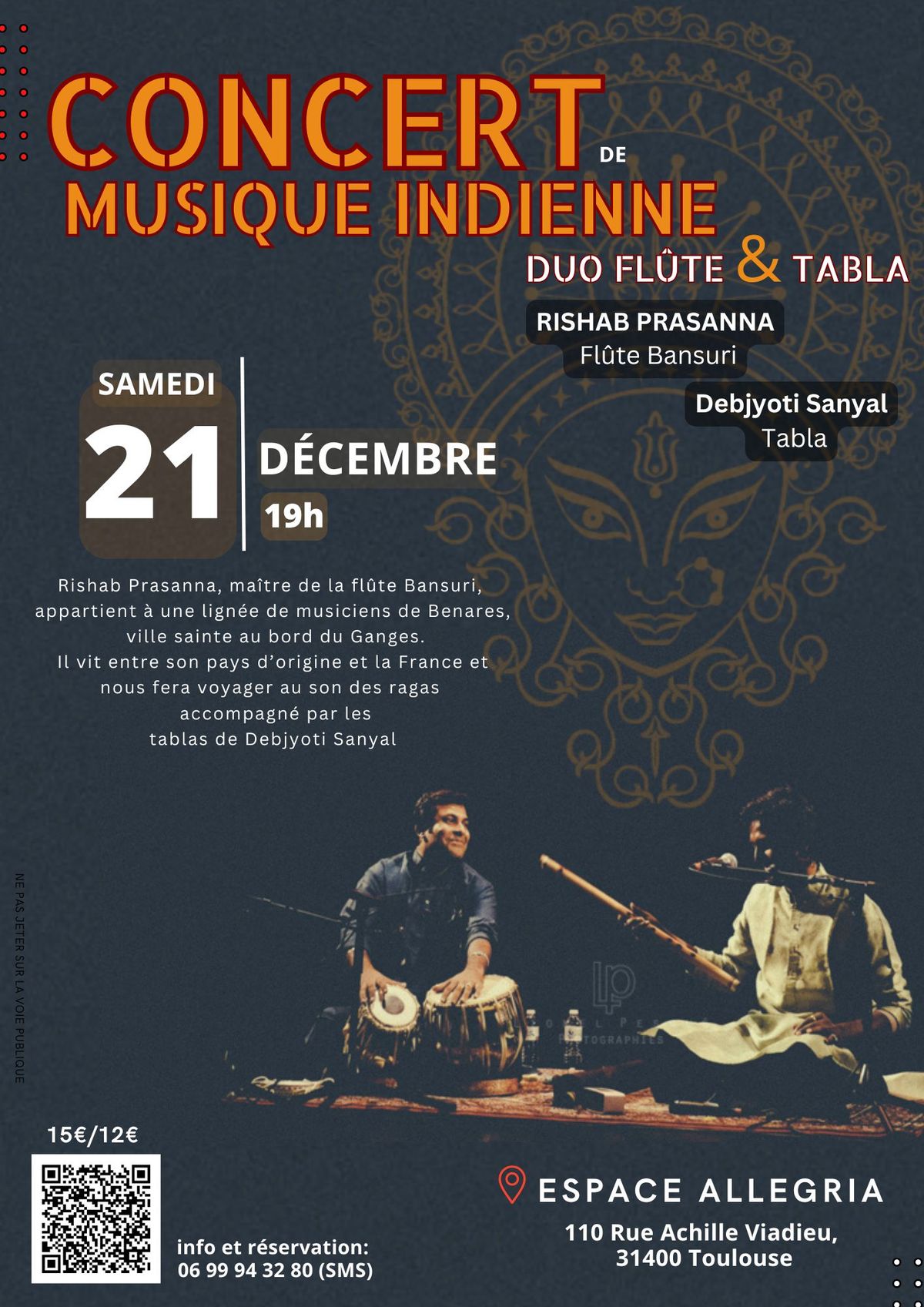 Musique indienne- duo fl\u00fbte Bansuri et Tabla