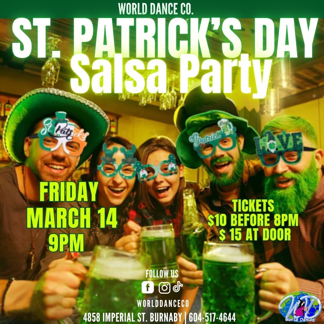 St. Patrick's Day Salsa Party!!!!\u2618\ufe0f\ud83c\udfa9\ud83c\udf40