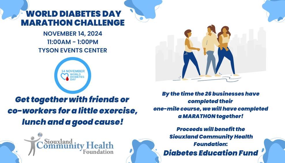 Siouxland Community Health Foundation's Marathon Challenge in Honor of World Diabetes Day