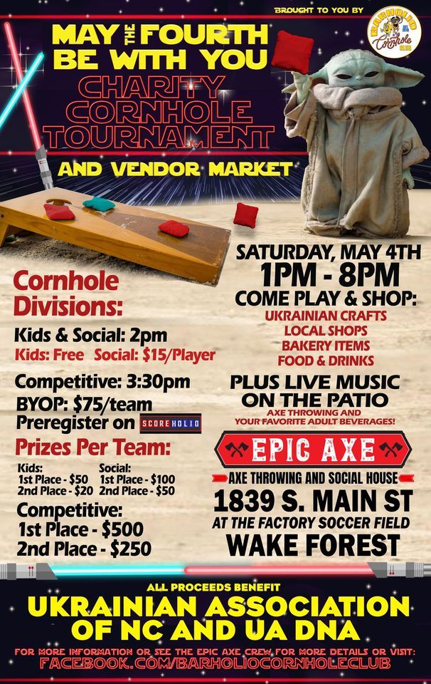 May The 4th Be w\/You Charity cornhole & Vendor Fair
