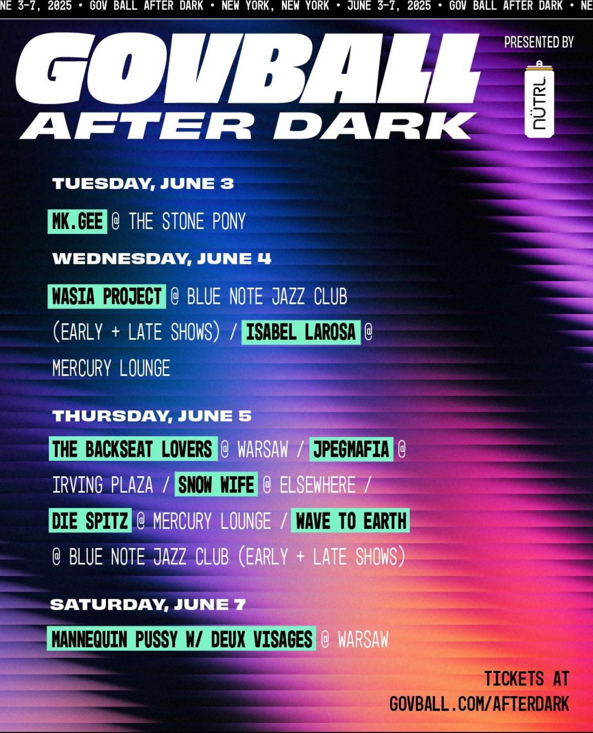 Gov Ball After Dark Isabel LaRosa at Mercury Lounge NY, Mercury