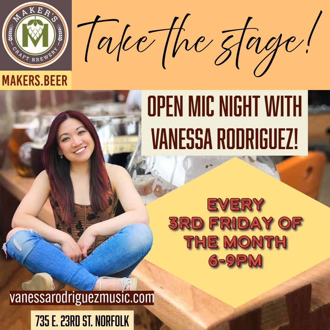 Open Mic Night with Vanessa Rodriguez at Maker's Craft Brewery