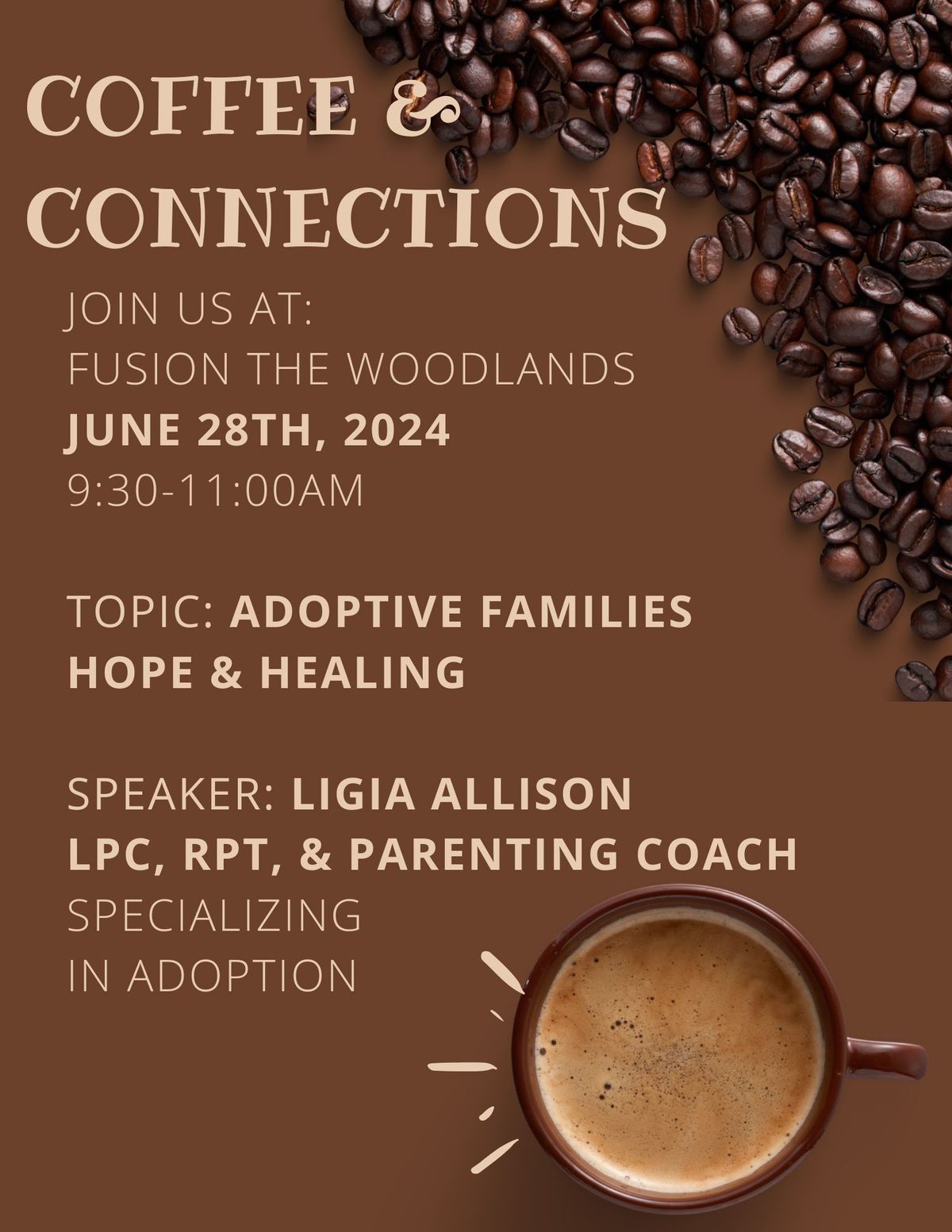 Coffee & Connections Adoptive Families: Hope and Healing