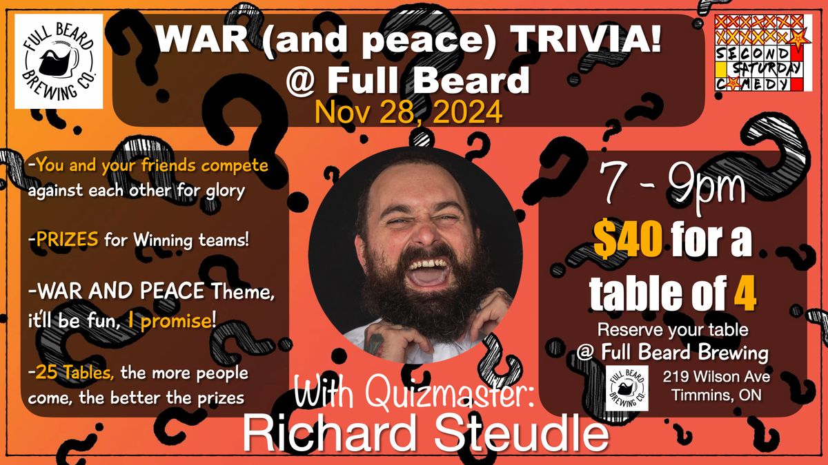 WAR (and peace) TRIVIA @ Full Beard