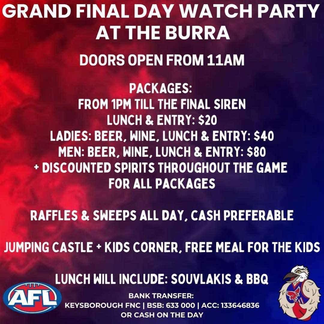 Grand Final Day at the Burras