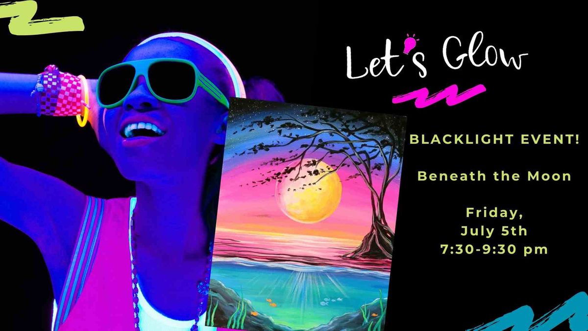 Blacklight Event-Beneath the Moon-DIY Scented Candle Add-On also available!