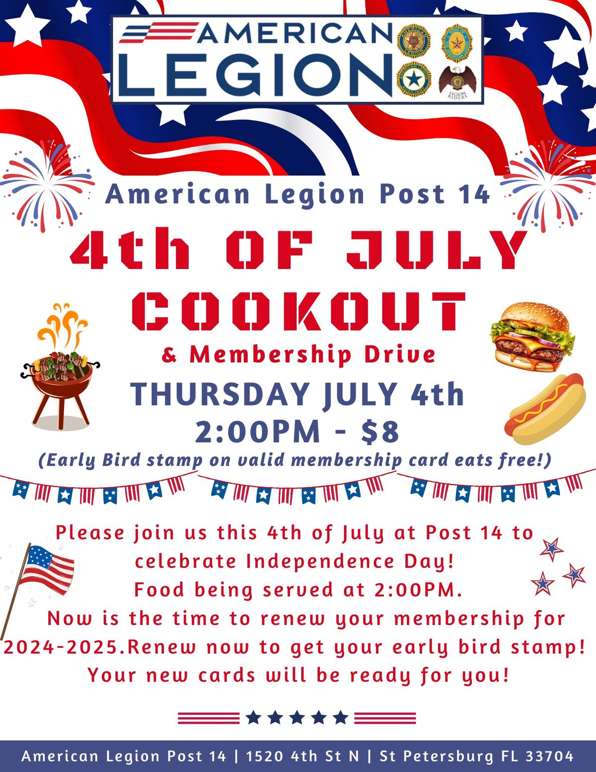 Post 14 4th of July Cookout