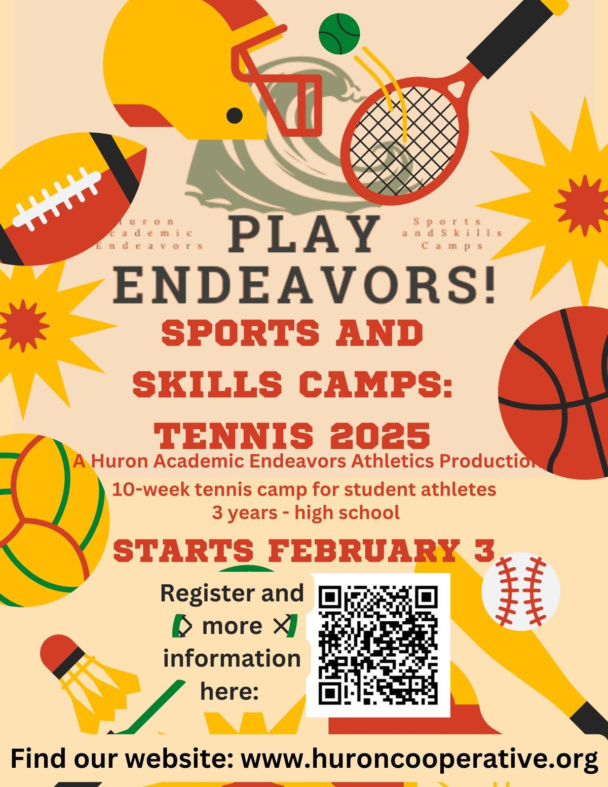 Play Endeavors! Sports and Skills Camps: Tennis 2025