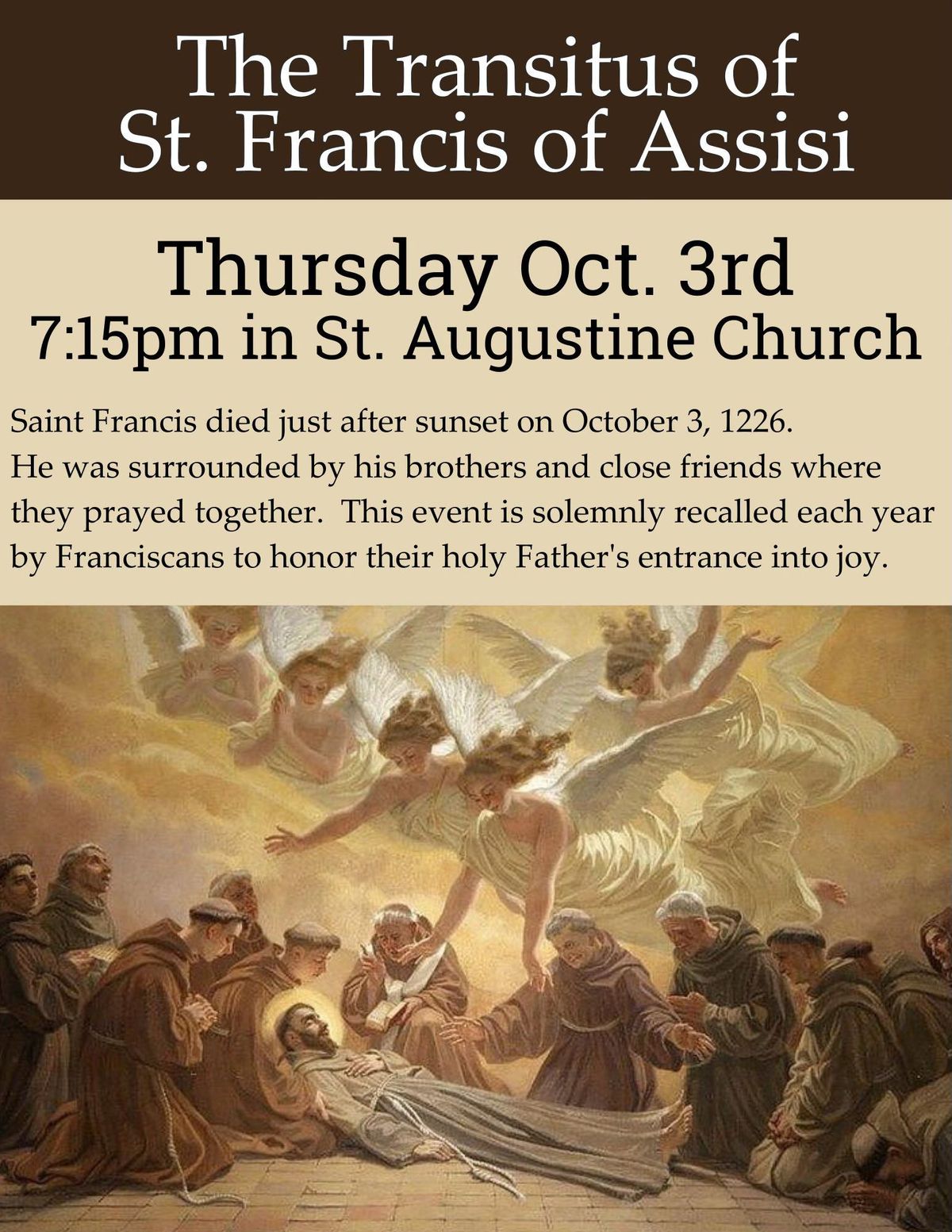 The Transitus of St. Francis