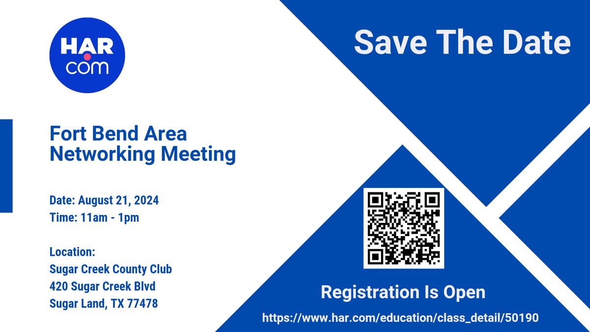 August HAR Fort Bend Area Networking Meeting