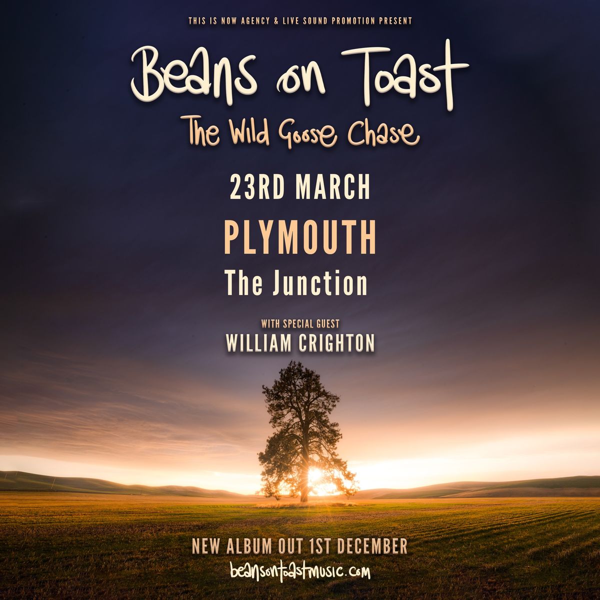 BEANS ON TOAST + WILLIAM CRIGHTON @ The Junction, Plymouth | 23.03.25