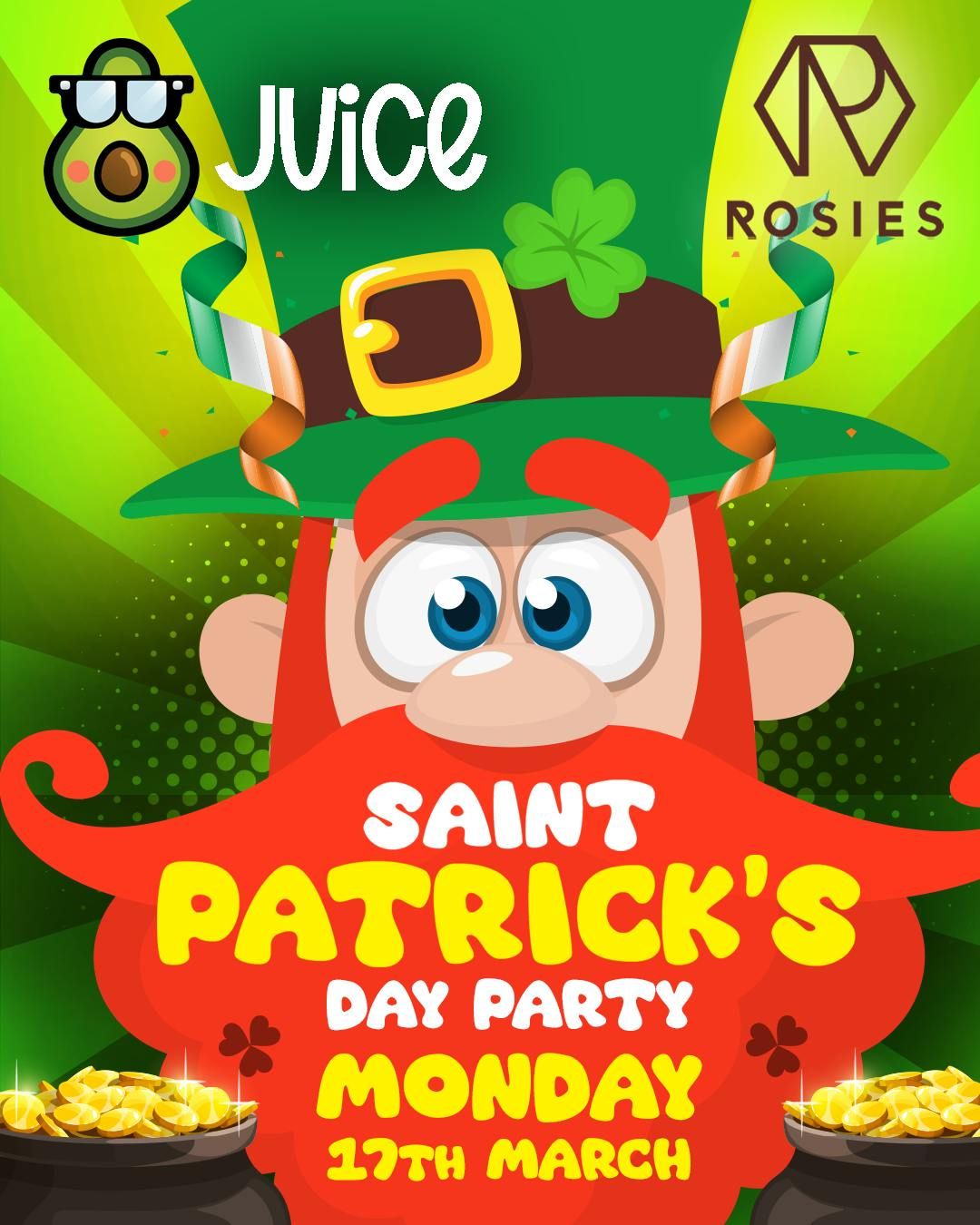 JUiCE Monday - St. Patrick's Day Party \u2618\ufe0f\u2618\ufe0f\u2618\ufe0f