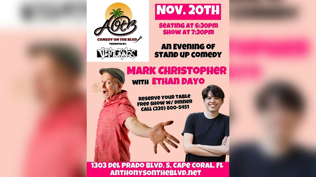 Anthony\u2019s Comedy On The Blvd presented by Venturino\u2019s