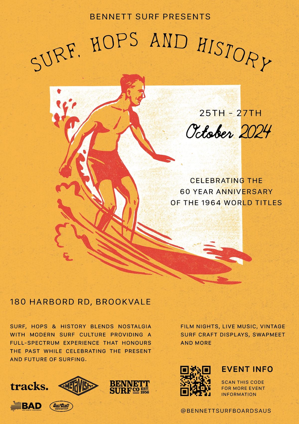 Bennett Surf presents Surf, Hops and History - 60 Year Anniversary of the 1964 World Titles.