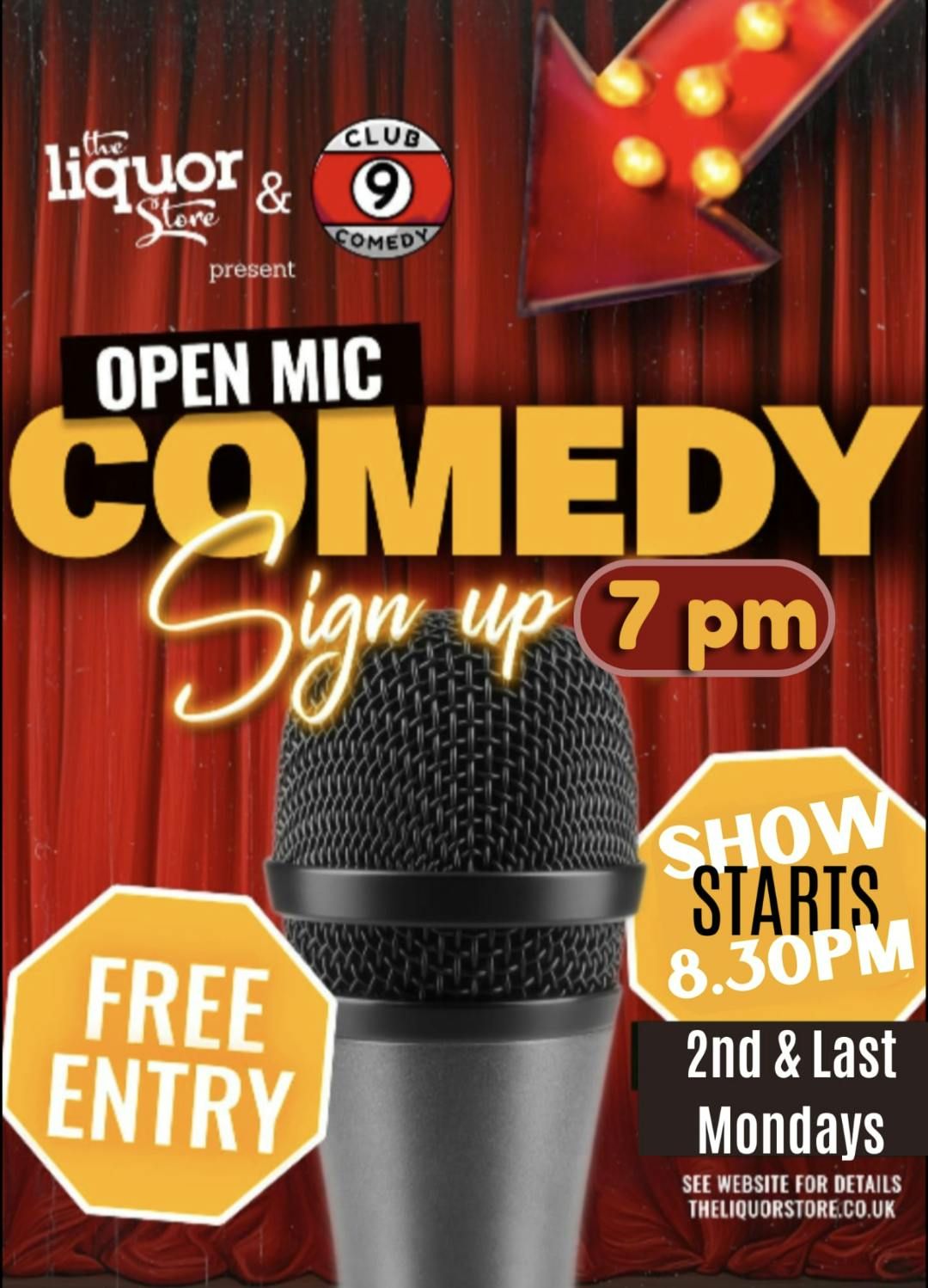 Comedy night at The Liquor Store