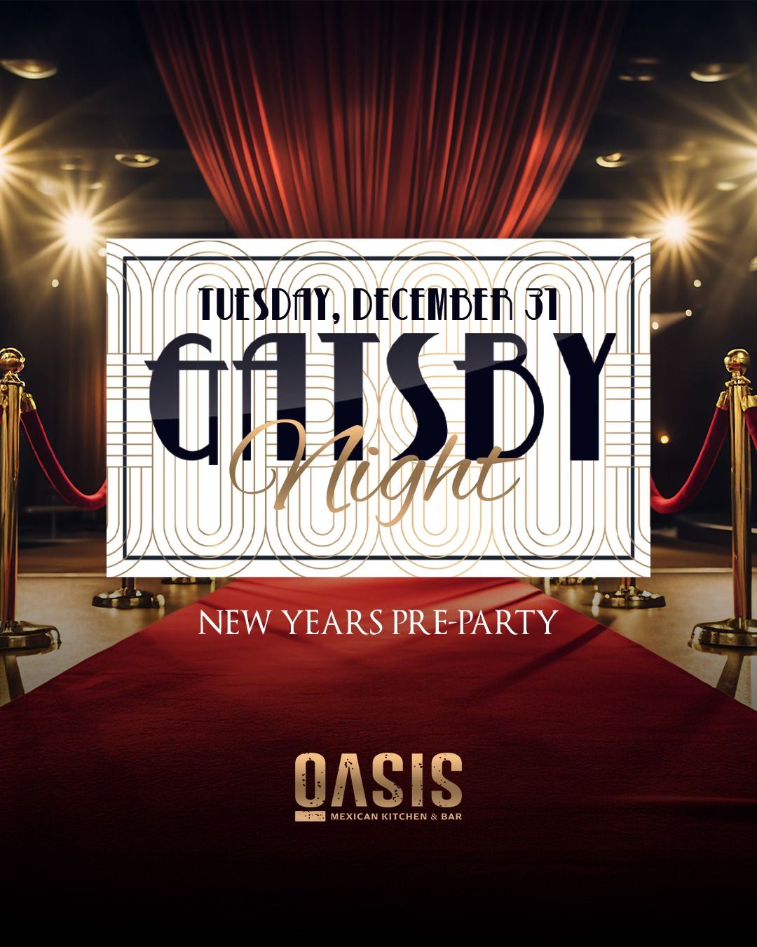 \ud83c\udfb6 Gatsby Night: New Year\u2019s Pre-Party