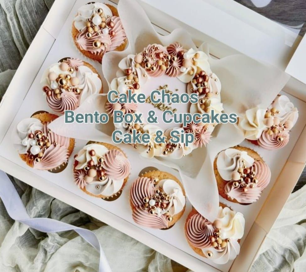 Bento Box cake & cupcakes Cake & Sip