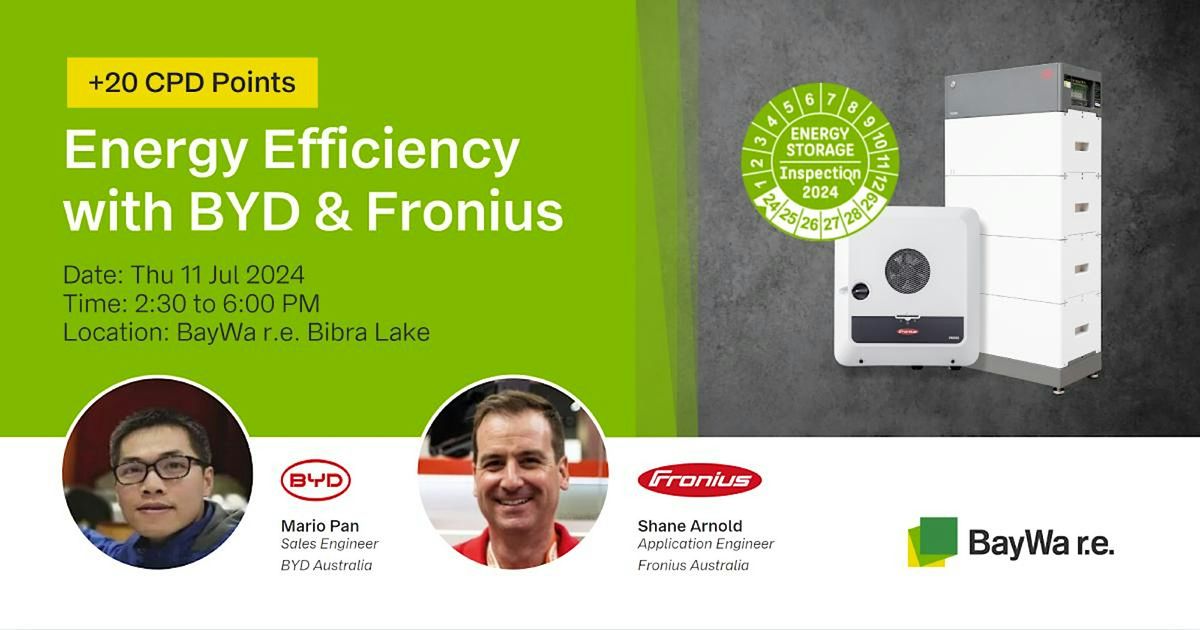 Energy Efficiency with BYD and Fronius (Perth)