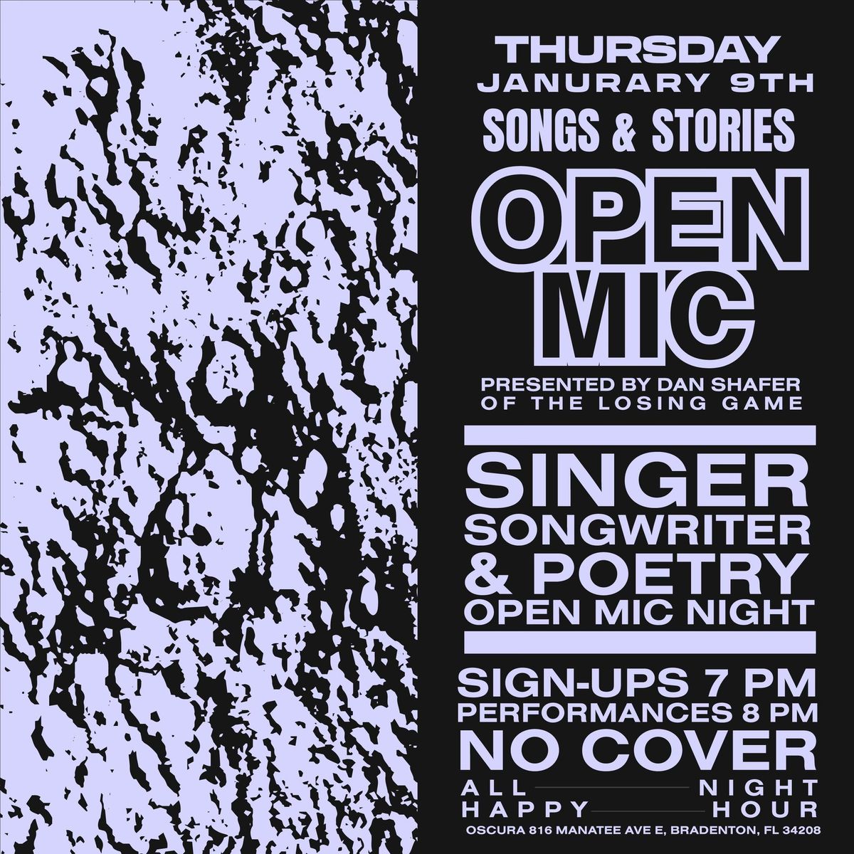 Oscura Open Mic - Songs & Stories