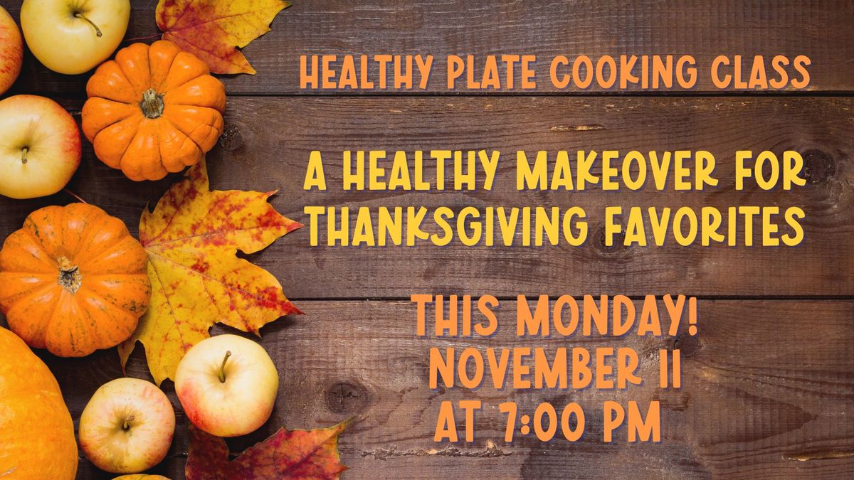 Free Vegan Thanksgiving Cooking Class