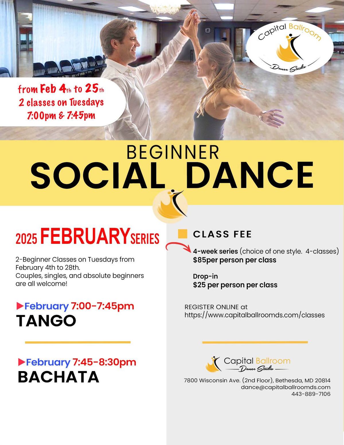 Beginner Social Dance Class -BACHATA