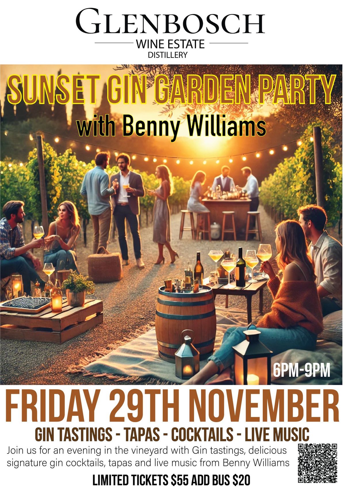 Sunset Gin Garden Party at Glenbosch Wine Estate