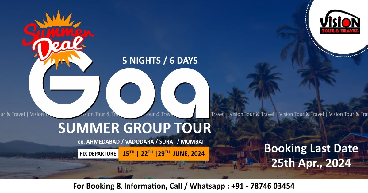 Goa Tour Package From Ahmedabad \/ Vadodara \/ Surat