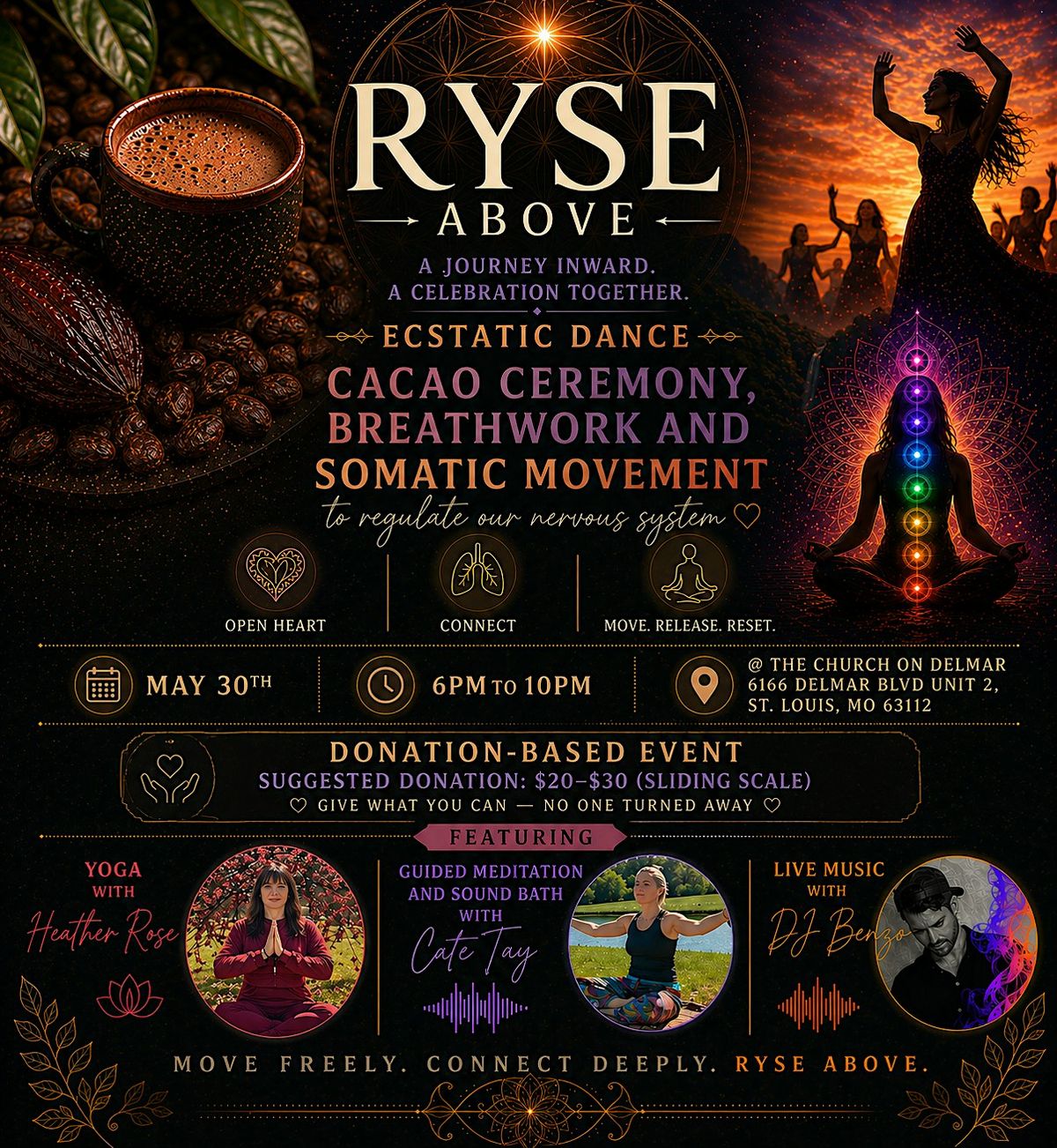 Ryse Above: Ecstatic Dance + Cacao Ceremony\u2728