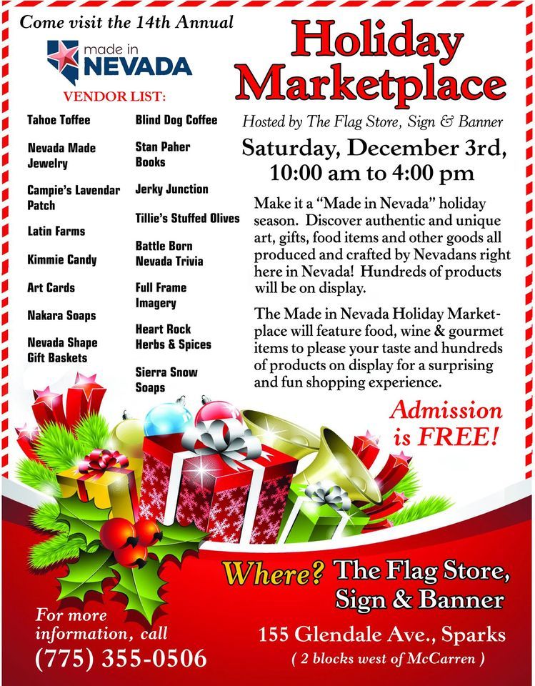 Made In Nevada Holiday Marketplace At The Flag Store, The Flag Store