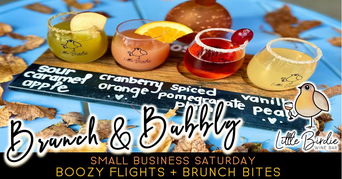 Brunch & Bubbly | Small Biz Saturday Boozy Flights + Brunch Bites