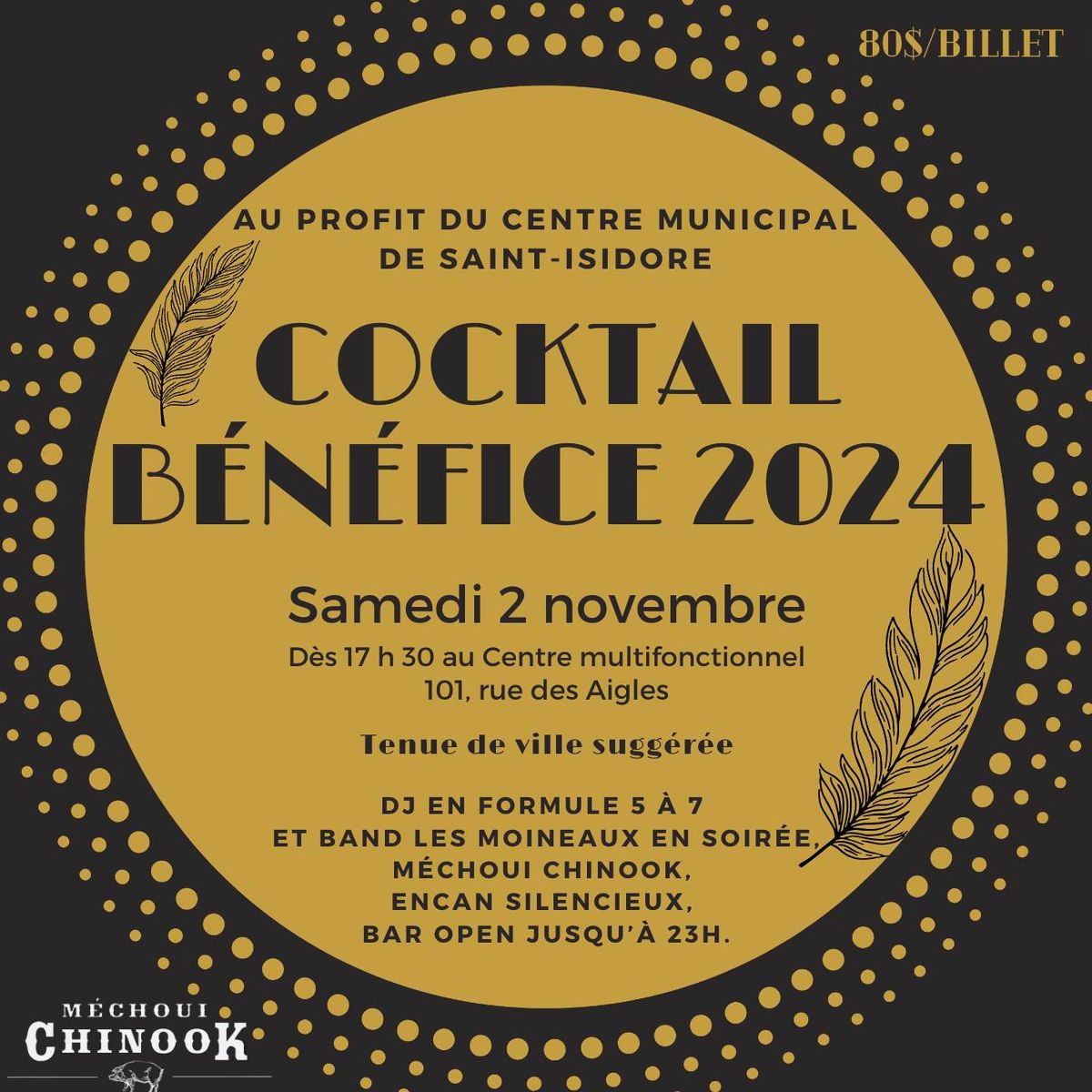 Cocktail B\u00e9n\u00e9fice Saint-Isidore 2024