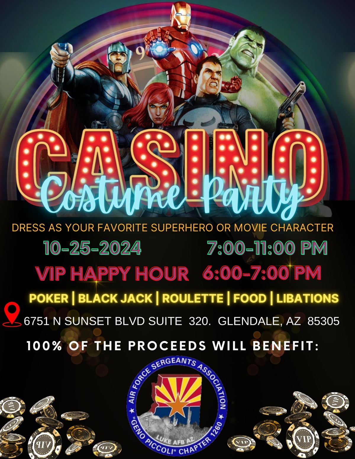 Casino Night- Benefiting the Air Force Sergeants Assn