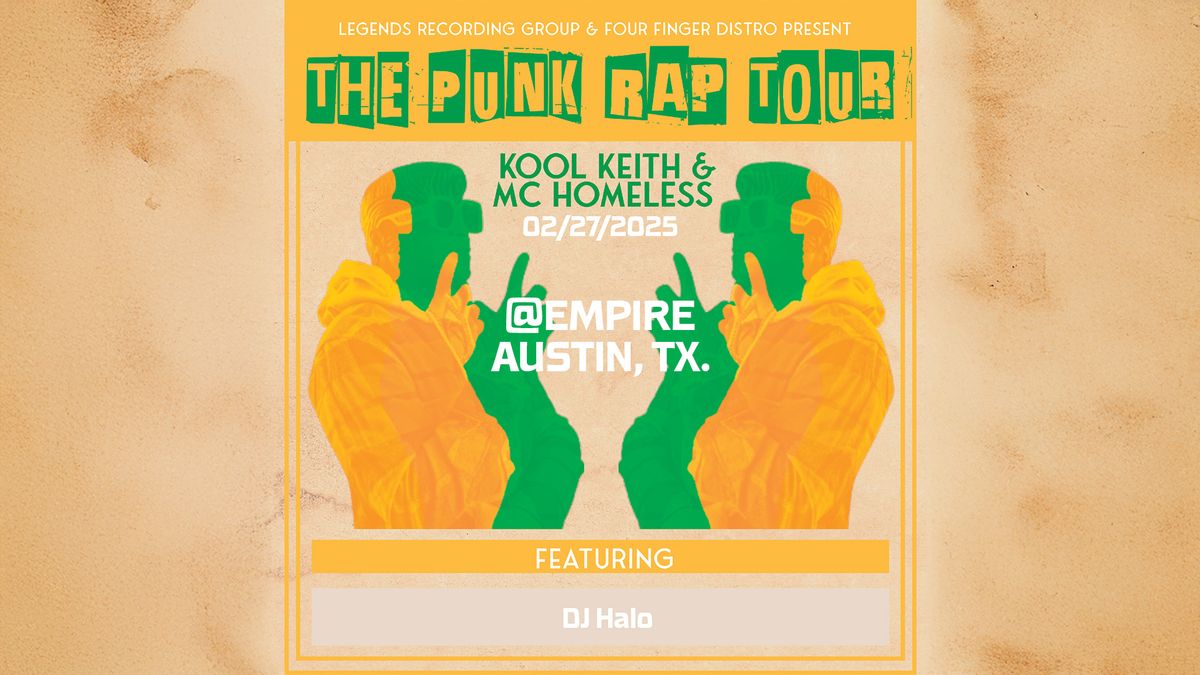 Empire Presents: Kool Keith w\/ MC Homeless, DJ Halo, J Stylez & Marc Live in the Control Room