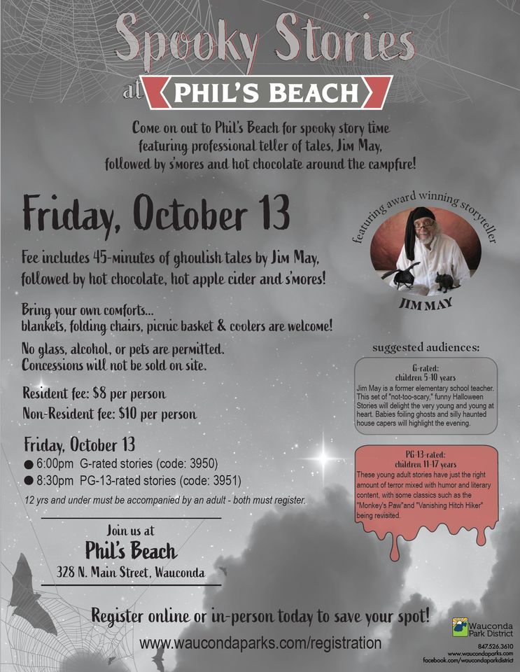 SPOOKY STORIES at Phil's Beach - featuring Jim May