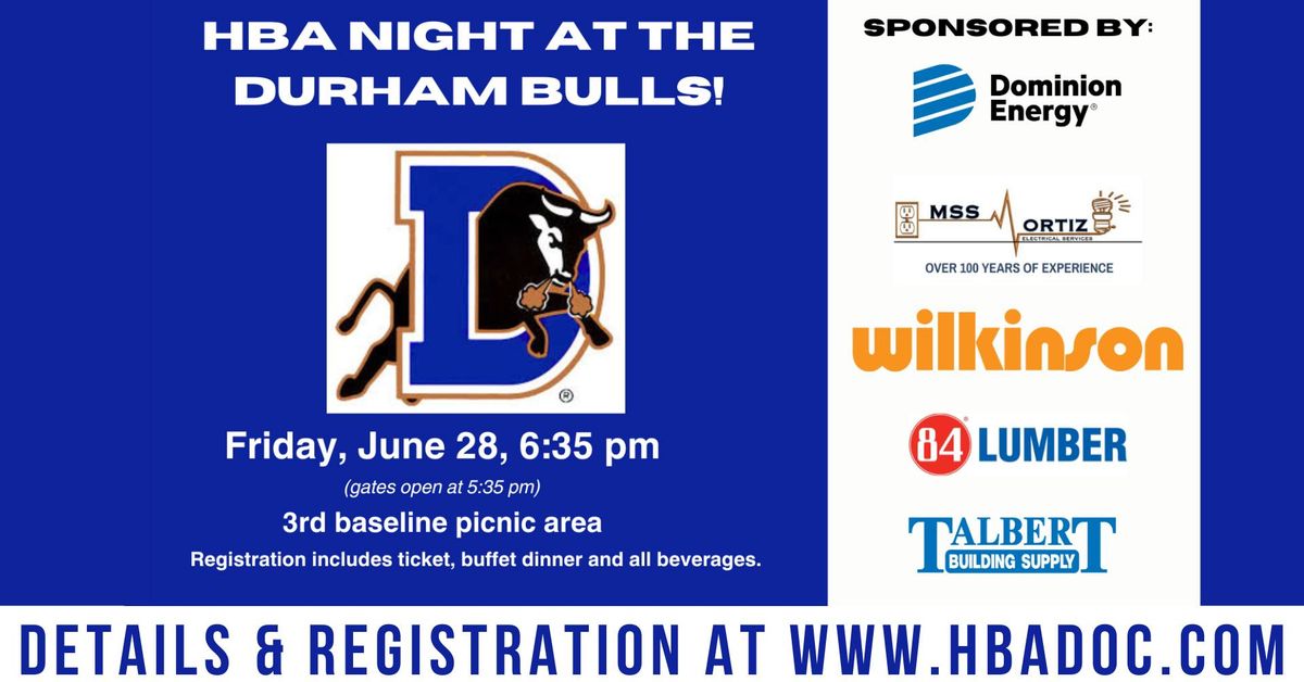 2024 HBADOC Night at the Durham Bulls Ballpark