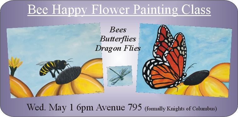 Bee Happy Flower Painting Class