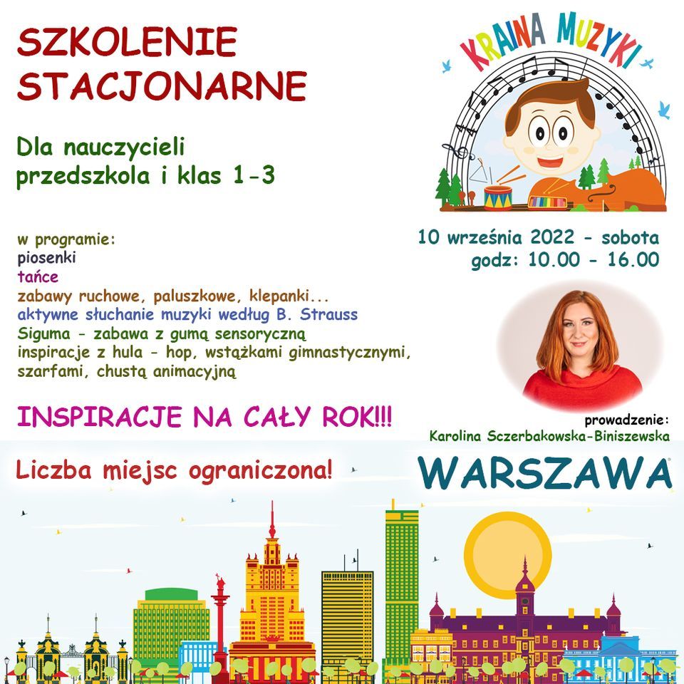 Szkolenie Stacjonarne Krainy Muzyki Warszawa