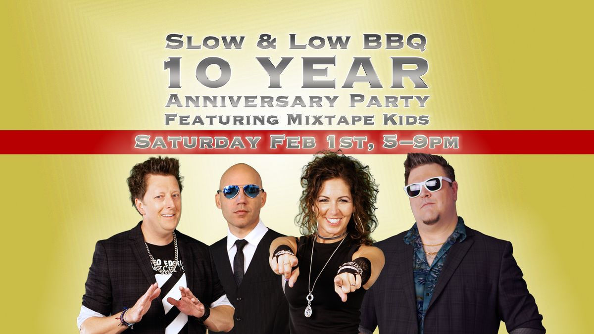 LIVE MUSIC \u2013 Slow & Low BBQ Viera 10-Year Anniversary Party with Mixtape Kids