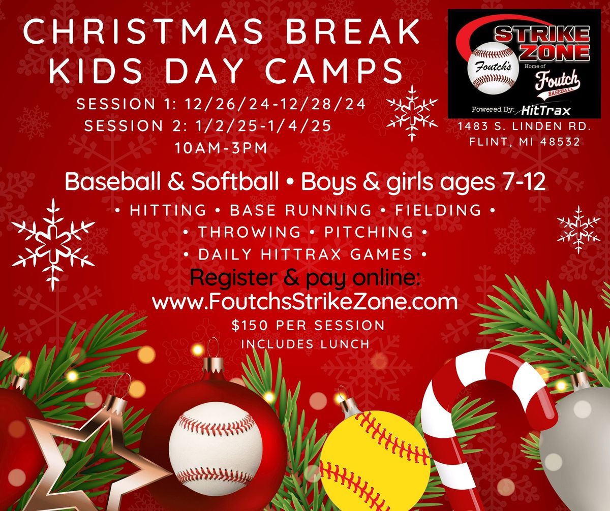 Foutch's Strike Zone Kids Baseball & Softball Christmas Break Camp