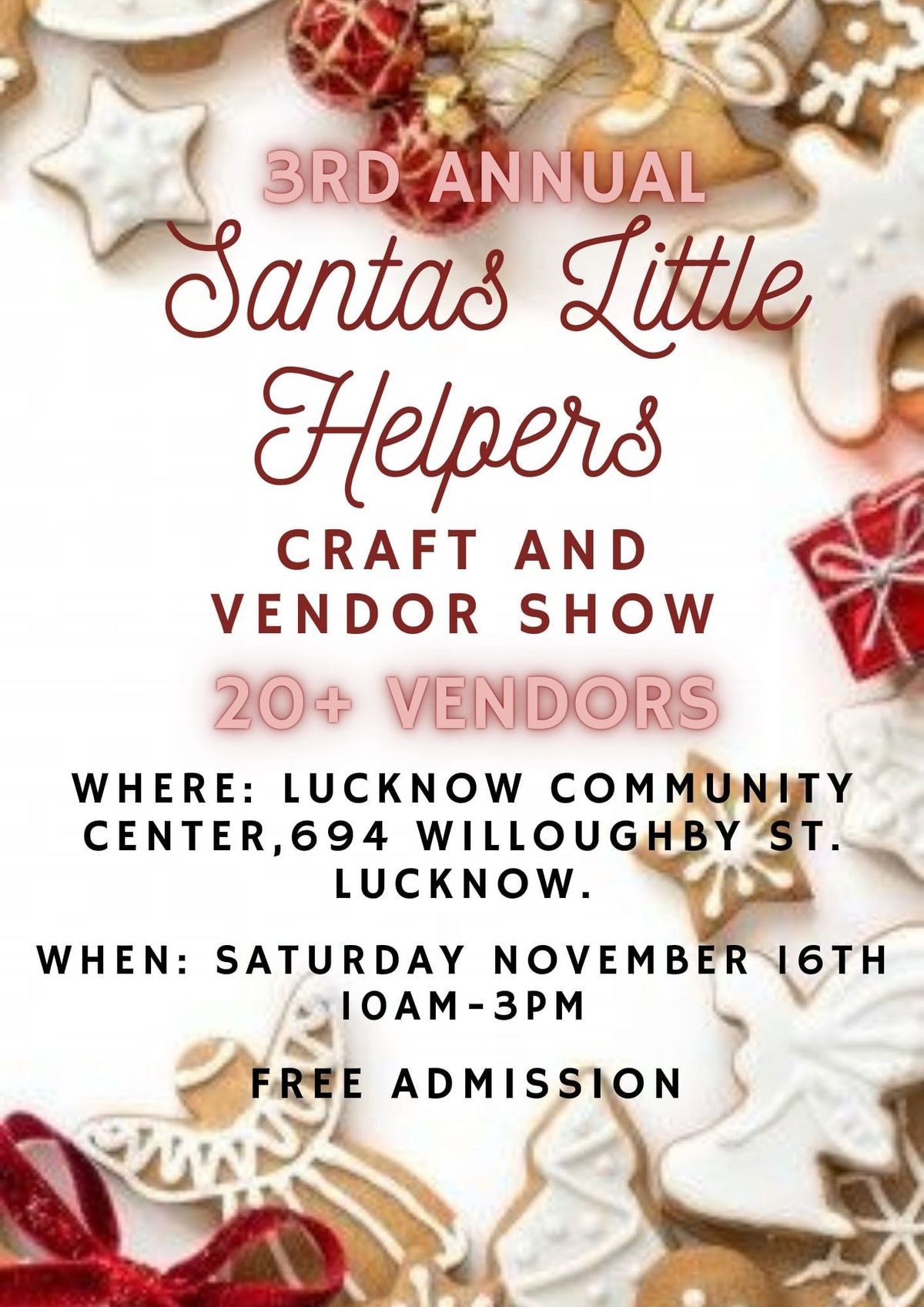 3rd Annual Santa's Little Helpers Craft & Vendor Event