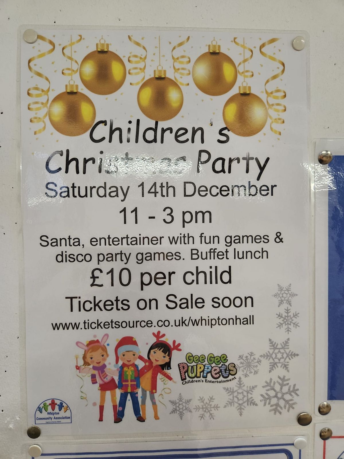 WAITING LIST Children's Christmas Party, Whipton Community Hall