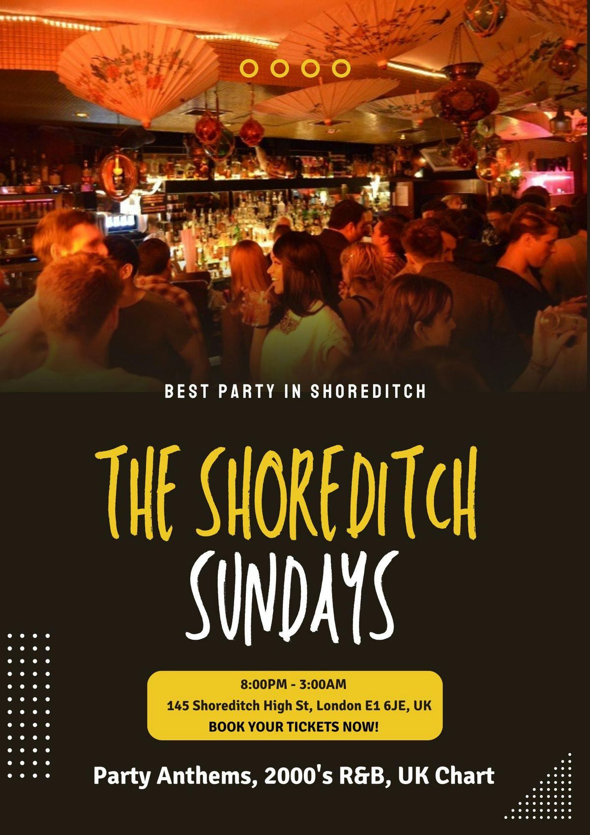 Bank Holiday Sunday Party \/\/ The Shoreditch \/\/ Commercial, Hip-Hop, R&amp;B