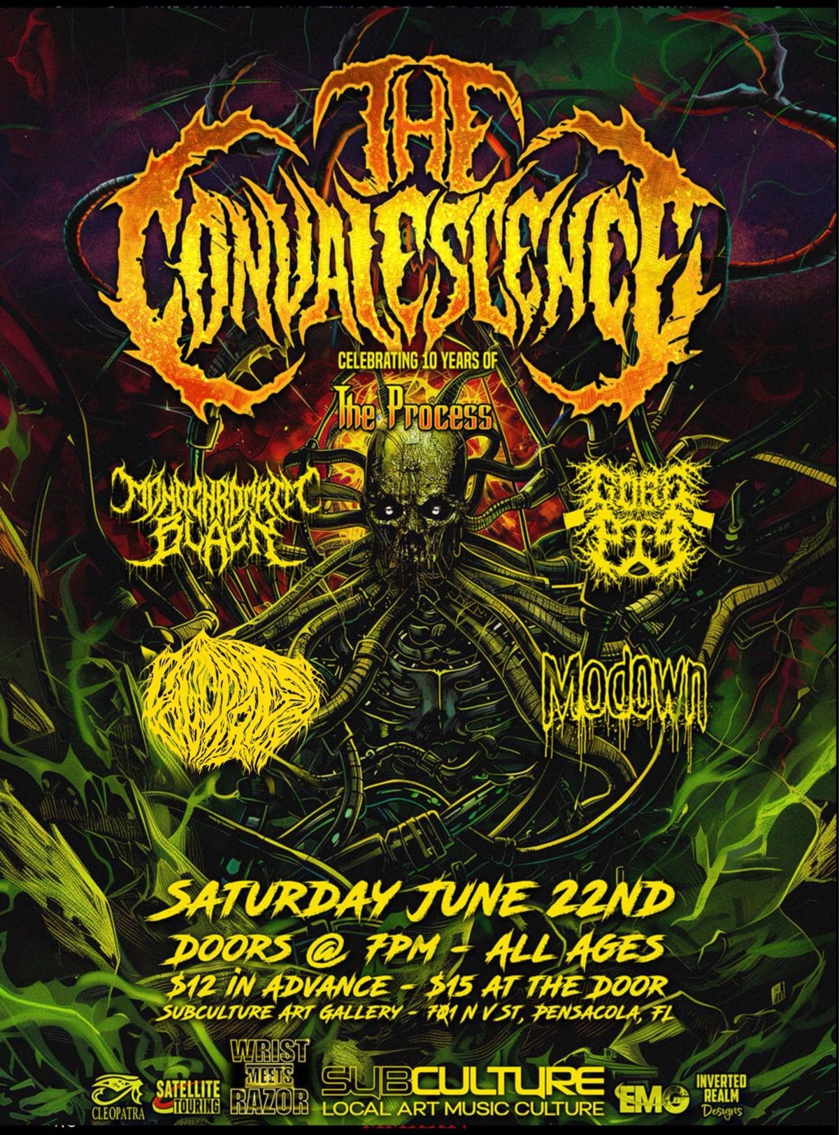 The Convalescence, Monochromatic Black, Gorepig, Fogcrawler, and Modown at Subculture Art Gallery
